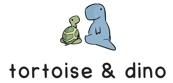 stripfiguren tortoise en dino